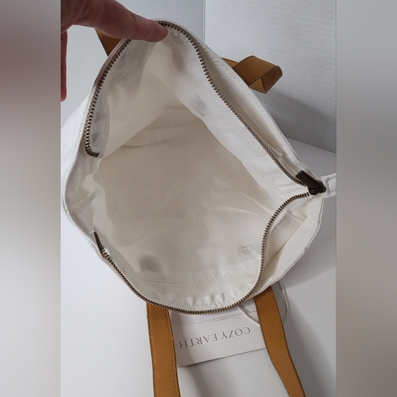 Cozy Earth Canvas Lightweight ECO Chic White Tote shoulder Bag Purse Sum… - Picture 5 of 7